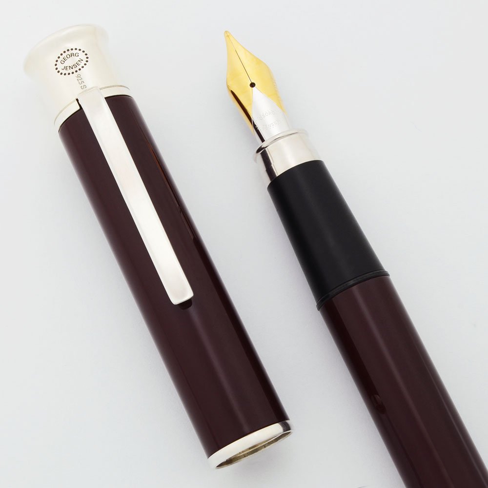 Georg Jensen Fountain Pen - Sterling w Lacquer, 18K Nib (New in